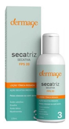 Loção Secatriz Rosada Anti-acne Pele Oleosa Dermage 120ml