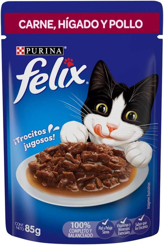 Sobre Comida Gato Purina Felix Pollo Hígado 85gr