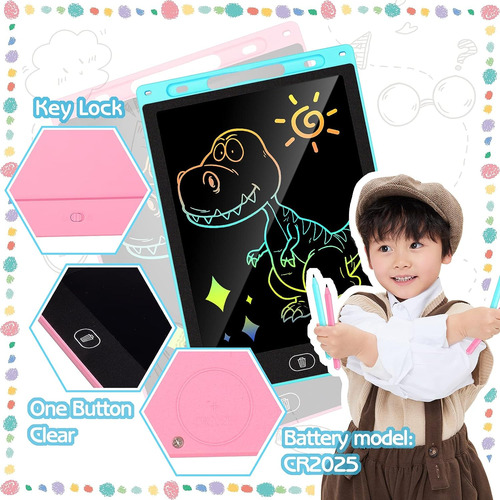 Ktebo Paquete De 2 Tabletas De Escritura Lcd Para Niños De 1