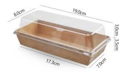 Envase Caja Para Llevar Postres Pan Sushi Alimentos 12piezas