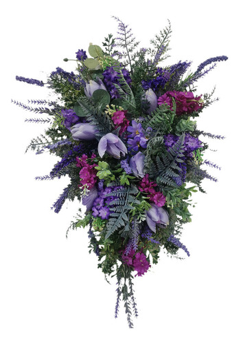 Guirnalda De Pascua Con Forma De Tulipán Morado Artificial D