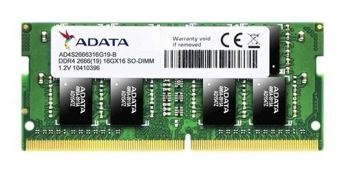 Imagem 1 de 1 de Memória 16gb Notebook Ddr4 2666mhz Sodimm Adata