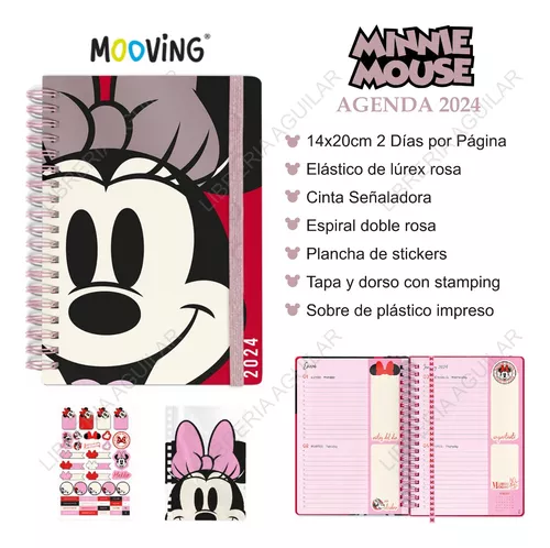 Agenda 2024 Mooving 2 dias por pagina - Minnie Mouse