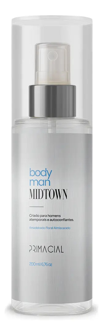 BODY SPLASH MASCULINO MIDTOWN 200ML - PRIMACIAL PERFUME FRESCO AMADEIRADO