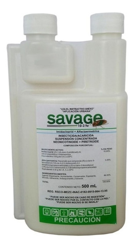 Savage 500ml Para Problema De Plagas En Casa