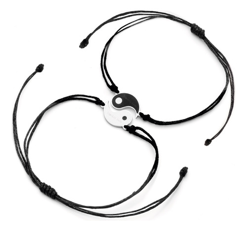 Pulsera Yin Yang Soga Pareja Distancias Pulsera Amigos 2x1