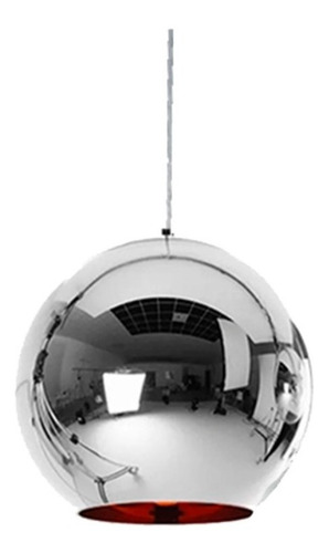 Imagen 1 de 4 de Lampara Colgante Moderna Esfera Tom Dixon Ii 25cm Plateado