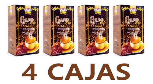 Ganoderma Gano Cafe 3 En 1 Oferta 4 Cajas Hongo Usa Full