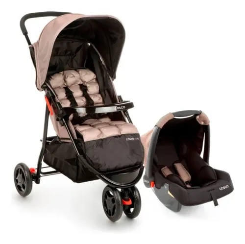Travel System Cosco Kids, Toffy, 0 a 15kg, Bege