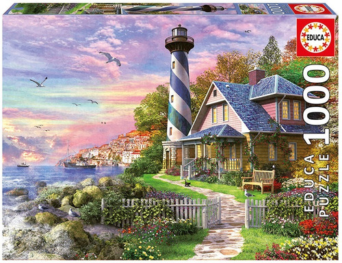 Rompecabezas Puzzle Educa 1000 Piezas Faro En Rock Bay 17740