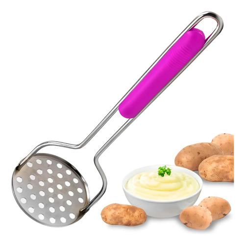 Machacador Frijoles Papas Cocina Acero Inoxidable 3 Piezas Mango Color Al Azar