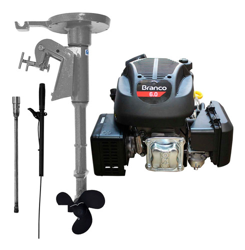 Motor De Popa Gasolina Branco B4t6.0vfe P. Elét. Rabeta Mbe