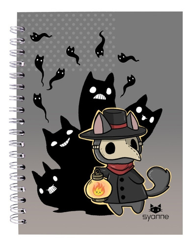 Syanne Libreta Sketchbook Hoja Blanca Gato Dr Peste Kawaii