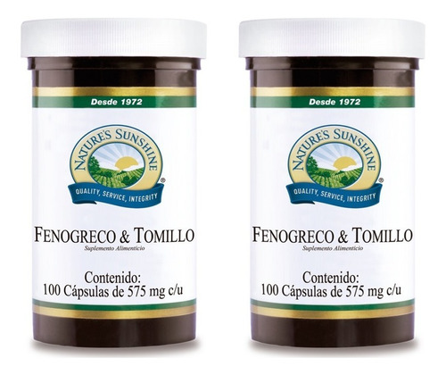 Pack 2 Fenogreco Y Tomillo Nature´s Sunshine