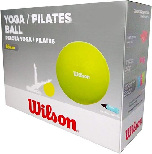 Imagen 2 de 5 de Pelota Wilson Para Yoga Pilates 65 Cm Incluye Bomba