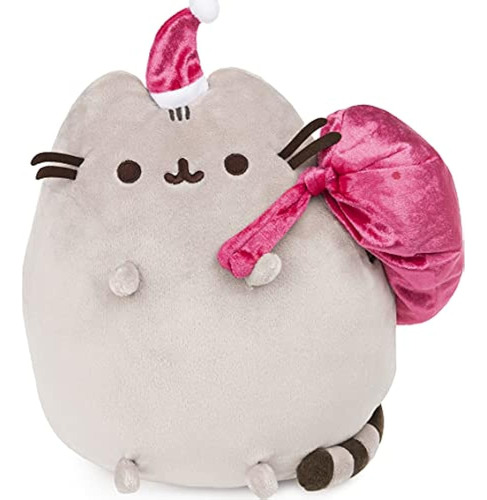 Gund Santa Claws Pusheen Holiday Peluche De Felpa, Gato, Gri