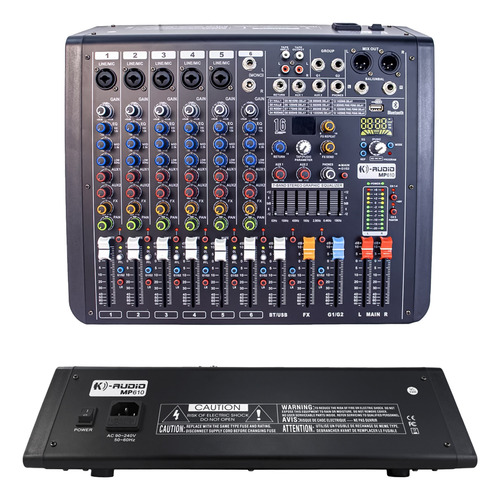 Mesa De Som Analógica K-audio Mp610 6 Canais Kadosh 2 Aux