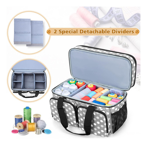 Bolso Organizador De Costura Grande Con Divisores Desmontabl
