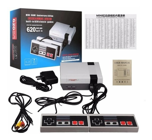 Mini Consola Retro Videojuegos Clásica 620 Juegos 2 Controle