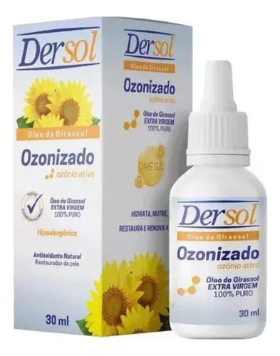 Óleo Girassol Dersol Para Machucado Lesão Pele 30ml Gotas Fragrância Neutra