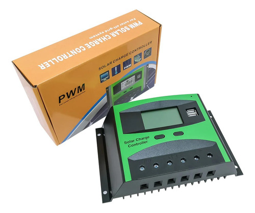 Regulador Controlador De Carga Solar 50a 12v/24v 2 Usb Lcd