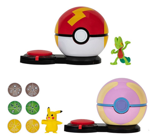 Figuras Pokemon Pokebolas Pikachu Vs Treecko