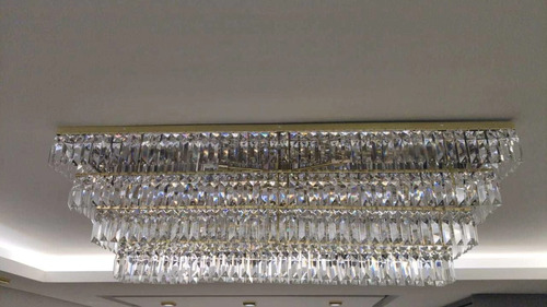 Plafon Retangular 120x40 Maia Para Sala De Estar Jantar