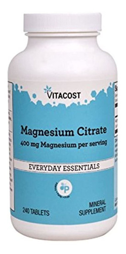 Citrato De Magnesio Vitacost - 400 Mg - 240 Tabletas