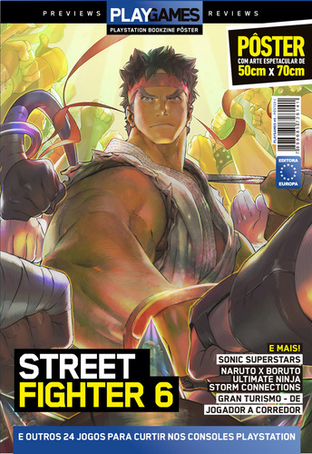 Superpôster Playgames - Street Fighter 6, De Editora Europa. Editorial Europa, Capa Mole, Edição 2023-07-14 00:00:00 Em Português