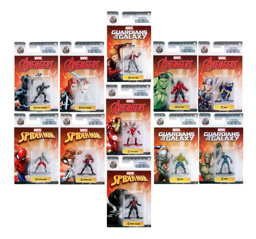 Miniaturas Marvel Metalfigs Coleção Com 11 Personagens