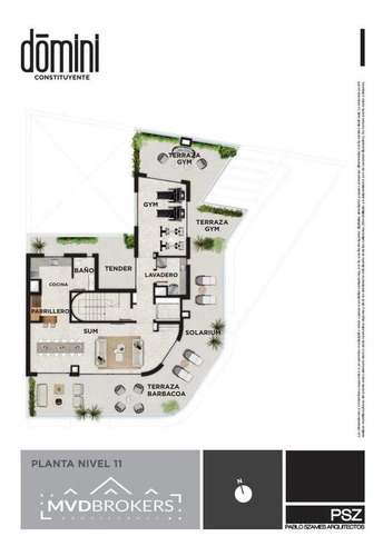 Imagen 19 de 19 de Domini Constituyente (1006) - Venta Apartamento Monoambiente En Cordón Sur - En Obra Estrena 2024
