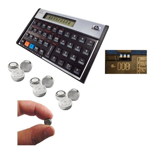 Kit Com 9 Pilhas Modelo Lr44 Para Calculadora Hp12c