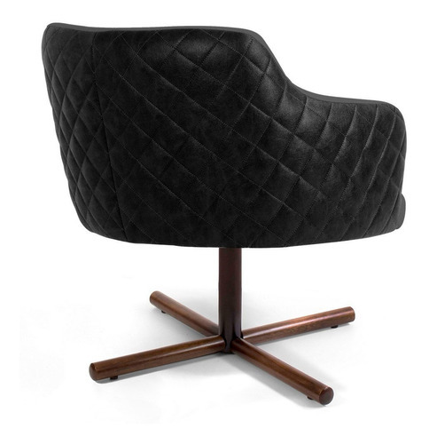 Kit 2 Poltronas Decorativas Giratórias Jade Tressê Cinza Desenho do tecido Liso
