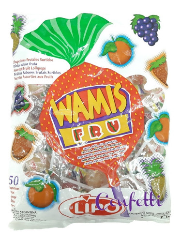 Chupetín Frutal Wamis X50 Unidades
