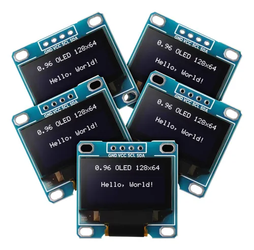 comprar Módulo Oled 0.96 Pulgadas 128x64 Iic 5 Unidades Arduino Rasp