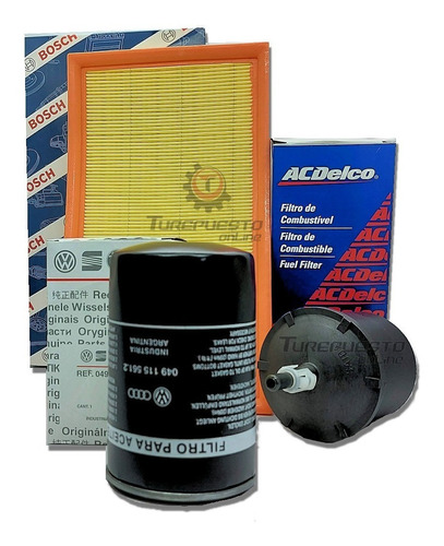 Kit Filtros Aire Aceite Nafta P/ Vw Saveiro - Gol Power 1.6