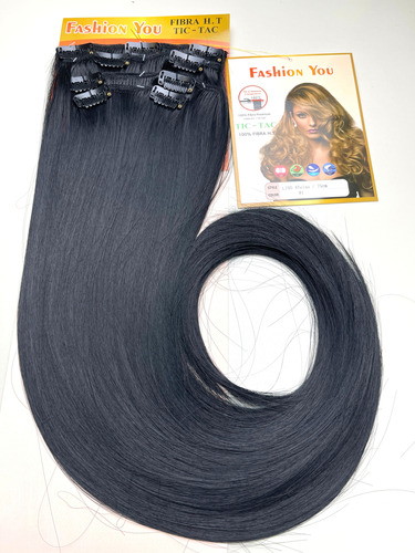 Cabelo Orgânico Tic Tac Liso 4telas 70cm Fio Aceita Chapinha