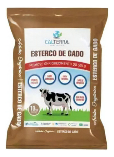 Esterco De Gado Confinado Compostado Peneirado Calterra 10kg