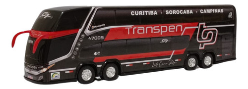 Ônibus Em Miniatura Viação Transpen P. 1800 Dd G7 Cor Preto-vermelho