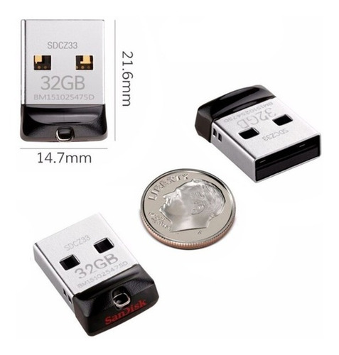 Imagen 5 de 7 de Pendrive Sandisk Cruzer Fit 16gb 2.0 Usb Flash Negro