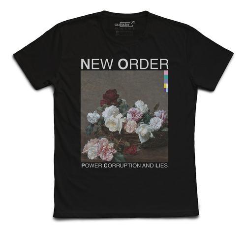 Remera New Order Power Corruption And Lies. Tienda Outsider