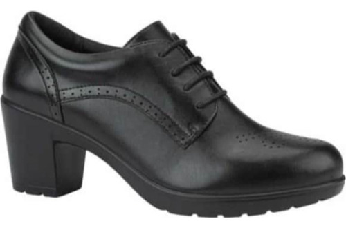 Zapatilla Confort Agujeta Shosh 5765 Negro Mujer