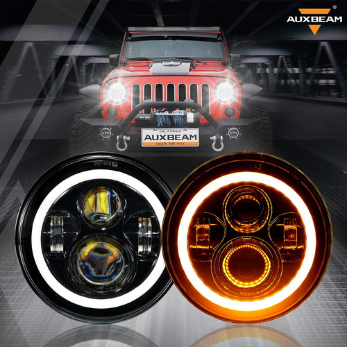 Auxbeam Faro Delantero Led 7  Repuesto Para Jeep Wrangler Jk