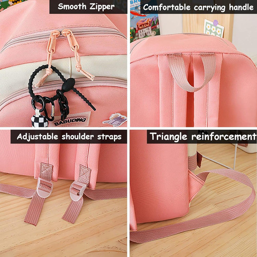 Set De 5 Mochilas Kawaii Para Estudiantes Con Lindo Oso Acces Xd