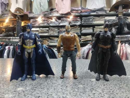 Dc Batman,the Dark Knight Rises, 3 Pulgadas, Lote De 3!! (Usado)