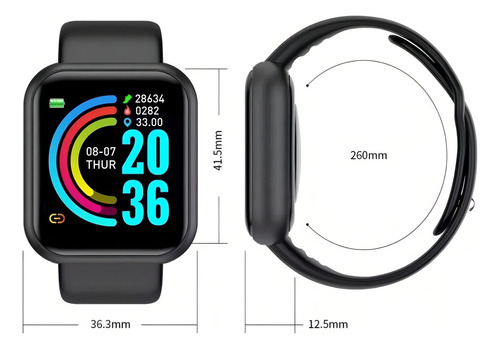 Relógio Smartwhatch Digital D20 + Fone S/fio E6s Bluetooth Cor da pulseira Branco