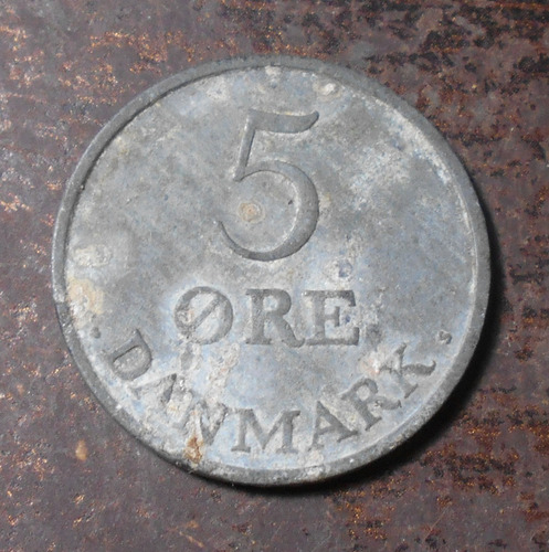 Dinamarca Escasos 5 Ore 1956 - Frederik Ix - Km#843.2