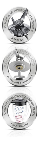 Oster Licuadora Vidrio 1,25 Litros Blanco