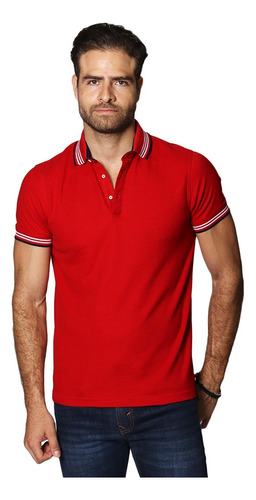 Playera Tipo Polo Casual Camiseta Moda Para Hombre Slim Fit