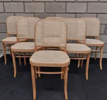 Comprar Antiguo Juego Thonet Original 6 Sillas Mod 811 Hoffman 392